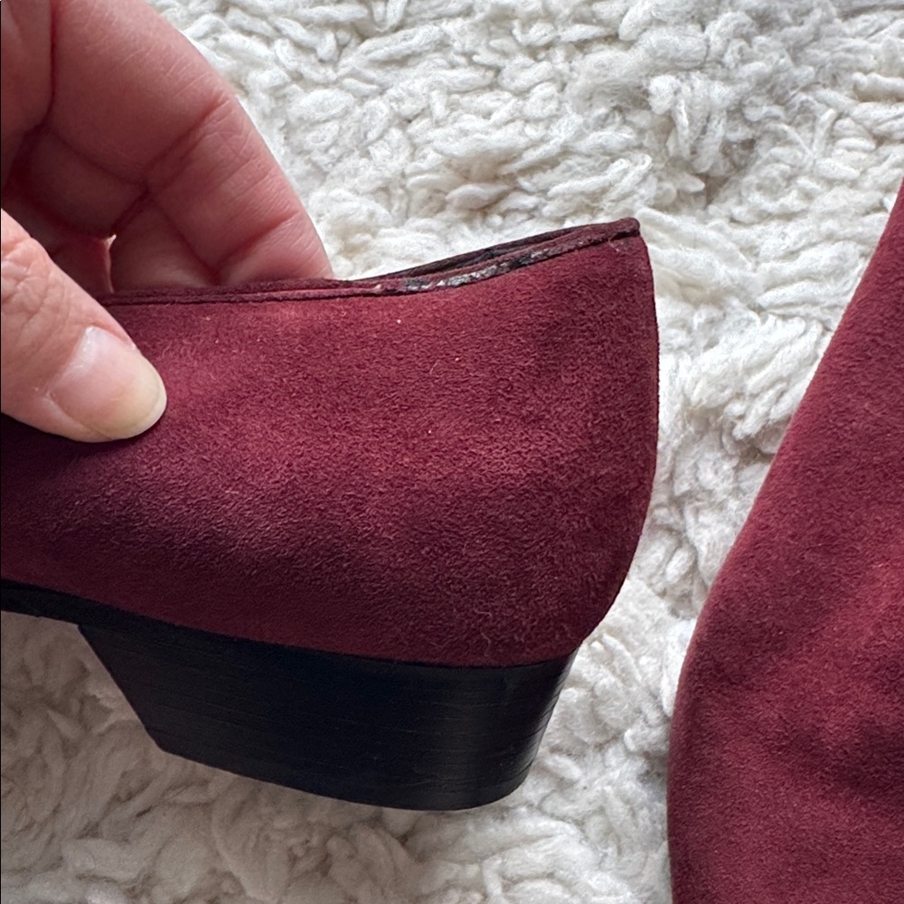 Alumnae Burgundy Suede Shoes - Picture 4 of 7